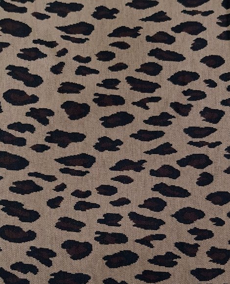 Трикотаж плотный леопард коричневый
